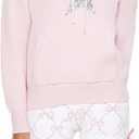Forever 21 womens Hooded Glitter Star Sweater (X-Small, Pink)