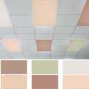 Wiooffen 6 Pcs Fluorescent Light Covers with 60 Magnets Decorative for Classroom Ceiling Light 4 x 2 Feet Magnetic Light Covers Filter Easy Install for Office Hospitals & Home (Neutral Boho)