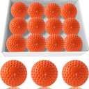 12 Pack Yellow Dimpled Baseballs, 9-Inch for Pitching Machine, Hand-Eye Coordination, Hitting and Fielding Practice (Orange)