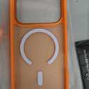 Stronger Magnetic & Shockproof for iPhone 17 Pro Case, Fit for MagSafe, Military-Grade Drop, with Screen Protector & Wrist Strap, Translucent Slim Phone case for iPhone 17 Pro Cover, Cosmic Orange