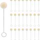 10 Pieces Wool Daubers Ball Brush Leather Dye Tool with Metal Handle, Wool Balls Dauber Dyeing Applicator, Leather Dye Applicator for DIY Crafts Projects
