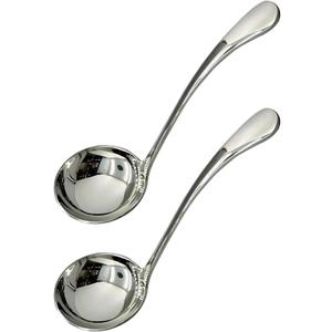 Small ladle,Gravy Ladle,Soup Sauce 18/10 Stainless Steel 7.9 Ladle (2 Pack,Silver)