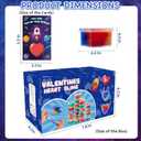 28 Packs Valentines Day Gifts for Kids, Valentines Galaxy Hearts Slime with Valentines Cards Stress Relief Fidget Toy School Classroom Prizes Gifts for Kids Boy Girl Valentine Party Favors