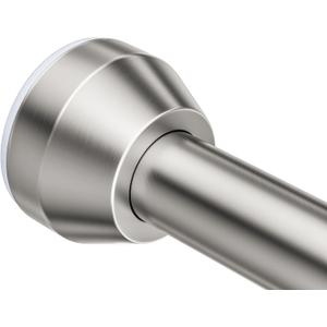 TEECK Shower Curtain Rod, 32-79 inch Adjustable Tension Spring, 1 Inch Shower Curtain Rod Tension, Premium Stainless Steel, Anti-Slip, No Drilling, No Rust, for Bathroom, Nickel