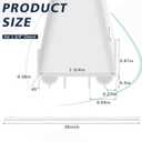 Lineshading 2 Sets Door Sweep Plastic PVC 1 3/4" x 36" Slide on Bottom Exterior Door Seal Strip for Weather Stripping Draft Stopper (White)