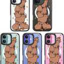 Bouvardia for iPhone 16 Case, Compatible with Magsafe, Cute Girly Design for Women, Shockproof & Aesthetic, Capybaras