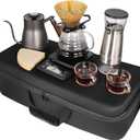 SOTECH Electric Coffee Maker Set with Electric Grinder Glass Dripper Server Steel Kettle Filter Paper Travel Bag for Outdoor Travel BBQ Picnic