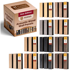 Avana Acoustic Wall Panels Color Samples Pack - Premium Wood Panels for Wall Decor - Interior Sound Proofing and Acoustic Panels