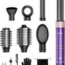 7-in-1 Hot Air Styler & Hair Dryer with 110,000 RPM High-Speed Motor Blow Dryer Brush for Fast Drying, Curling, Straightening & Volumizing  No Heat Damage  for All Hair Types  Violet