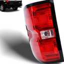 Nakuuly Tail Light Assembly Compatible with 2014-2015 Chevy Silverado 1500 2500HD 3500HD GMC Sierra 3500 HD Left Driver Side Taillight Brake Lamps Bulb and Harness