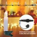 Minetom Christmas Candle String Lights, 48FT 50 LED Candle Lights for Indoor Outdoor, Connectable Flameless Candle Lights with Clips for Xmas Tree Holiday Seasonal Celebration Decoration, Warm White
