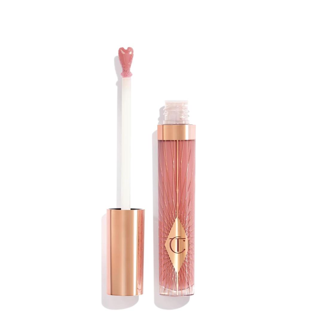 Charlotte Tilbury Collagen Lip Bath - Plumping Lip Gloss for a Fuller-Looking, High-Shine Pout - Skincare-Infused Formula to Hydrate & Nourish Lips - Gifting - Pillow Talk Fair