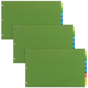 Avery Dividers for 3 Ring Binders, 8-Tab Plastic Binder Dividers, 11" x 17", Insertable Big Tabs, Multicolor (3 Sets of 11179)