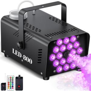 Fog Machine, 800W Smoke Machine With 13-Color LED Effects, 3500CFM Smoke Machine Fog Output, Wired And Wireless Remote Control,Ideal For Halloween, Wedding And DJ Stage