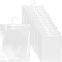 30 Pack Hanging Storage Bags,Large Hook Hang-Up Clear Plastic Bags for Classroom, Library, and Pharmacy Use (Medium22 * 35cm)