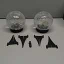 Solar Globe Lights Outdoor Waterproof-Solar Balls Garden-Cracked Glass Ball Solar Lights Outdoor-Solar Orbs Outside-Outdoor Decorations Patio & Yard Lawn Backyard Decor (GUO-XBQ-5-5-5) (Warm White)