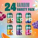 Zevia Zero Sugar Soda, Rainbow Variety Pack, 12 oz Cans (24-Pack) Naturally Sweetened, Non-GMO Project Verified, Gluten-Free, Vegan (EXP 09/05/27)