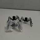 Mumufy 3 Pack Black Spider Taper Metal Candle Holders Halloween Candlestick Holders Spider Candle Stick Holder Fits 3/4 Inch Candles for Halloween Dining Table Home Spooky Party Decor