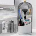 Toothbrush Holders with Sliding Lid for Bathroom Counter Organizer, Tooth Brush Toothpaste Holder for Bathroom Vanity Makeup Brushes Holder -Grey