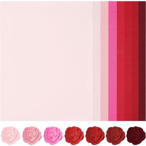 70 Sheets Red Tones Cardstock - 7 Gradient Colors Cardstock 8.5'' x 11'' 92lb/250gsm Heavyweight Paper Pink Series Double-Sided Card Stock PAP13MX3