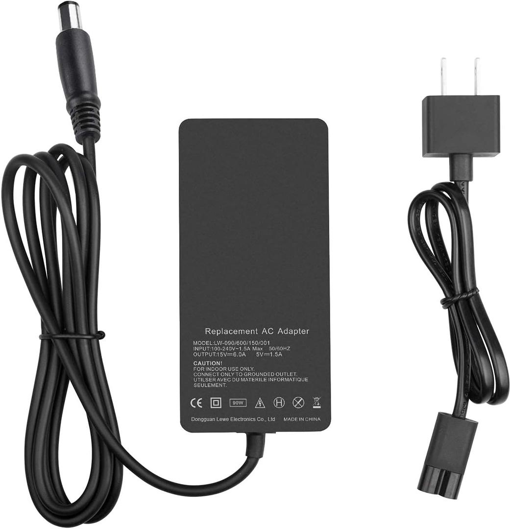 Surface Dock Charger 90W 15V 6A Surface Charger AC Adapter Power Supply for Microsoft Surface Dock, Microsoft Surface Pro 4 Book Docking Station with 6.2ft Power Cord USB Port