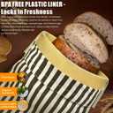 Beeswax Bread Bags 2 Pack, Reusable Bread Storage Boxes for Homemade Sourdough, Cotton Food Bags Loaf Containers to Keep Fresh Large