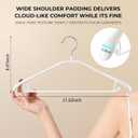 10 Pack Wide Shoulder Suit Hangers No Shoulder Bump,Non Slip Heavy Duty Coat Sweater Jacket Thick Clothes Hangers,Strong Durable Space Saving Men,Women,Closet,17.52inch(White)