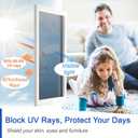 One Way Privacy Window Film Reflective Solar Control Window Film Heat Control Mirror Window Tint for Home Heat Blocking Daytime Privacy See Out Not in, Black Silver, 35.4Inch X 157.4 Inch