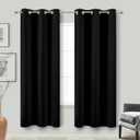 Black Curtains Size 13.5" x 72", 2 Panels