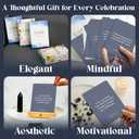 52 Positive Affirmation Cards for Women - Classic Blue Motivation Cards Size 4x5in with Display Stand - Mindful Affirmations to Daily Growth Challenges & Inspiration - Mindfulness & Self Care Gift for Women