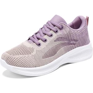 Padgene Womens Sneakers Lightweight Tennis Walking Shoes Sports Running Shoes for Woman Mesh Breathable Gym Fashion Sneakers Athletic Comfortable Casual, 39, 1102plpurple