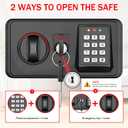 6.0 Cub Large Fireproof Safe Box for Home Use, Digital Security Safes Fireproof Waterproof with Combination Lock and 3 Removable Shelves, Anti-Theft Home Fire Safe for Document Money Valuables
