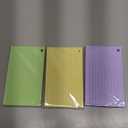 Index Cards 3x5 Inches, 300 PCS, Colored Flash Cards With Ring, Punched Lined Study Card Ruled Flashcards Notecards, Ruled Front And Blank Back, Note Card for School, College And Home (Multicolor-6Pack)