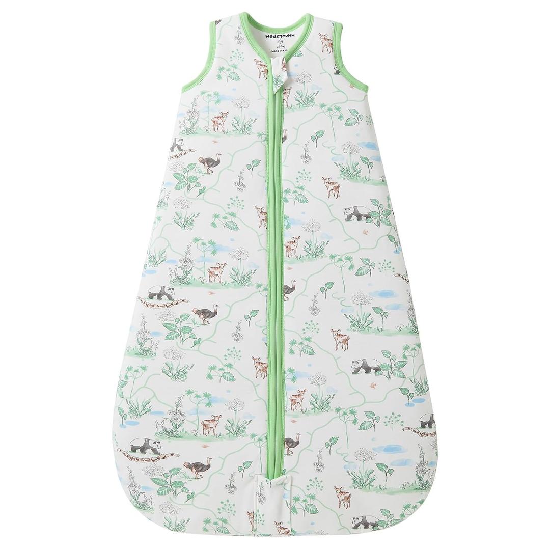 Baby Sleeping Bag 2.5 TOG Cotton Winter Sleep Sack for Newborn babies, Unisex Baby Wearable Blanket with Animal Patterns, Panda, M , 6-12M