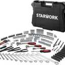 STARWORK TRUE MECHANIC™ 314-Piece Mechanics Tool Set and Socket Set, 1/4", 3/8", 1/2" Drive, Professional, Metric