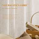 Linen Shower Curtain Fabric Boho Farmhouse Shower Curtains for Bathroom Cream Cotton Natural Cloth Liner Set 72" W x 78" L