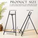 Leinuosen Metal Easel Stand 16.5" H x 8.7" W x 4.3" D Table Top Easel Stand for Display Tripod Art Picture Mirror Modern Plate Holder for Display Book Photo Wedding Sign (Grey,1 Pcs)