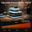 HTVRONT Auto Heat Press 2 - Heat Press Machine for T Shirts with Adjustable Pressure & Higher Heating Height, Heats Up Fast & Evenly Heat Press 15x15 for HTV, Sublimation, Heat Transfer Projects