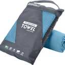 Rainleaf Microfiber Towel Perfect Travel & Gym & Camping Towel. Quick Dry - Super Absorbent - Ultra Compact - Lightweight. Suitable for Trip, Beach, Shower, Backpacking, Pool (48.00" x 24.00", Marine Blue)