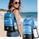 Rorhxia 20L Waterproof Dry Bag, [Upgraded Waterproof & Tearproof] with Bonus Phone Waterproof Case, Roll Top Floating Waterproof Storage Bag for Kayaking, Beach, Fishing, Gym, Camping Outdoor