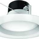 Satco S11840 LED Low-Profile Gimbal Downlight, CCT Selectable 2700K/3000K/ 3500K/4000K/5000K, 4 Inches, White