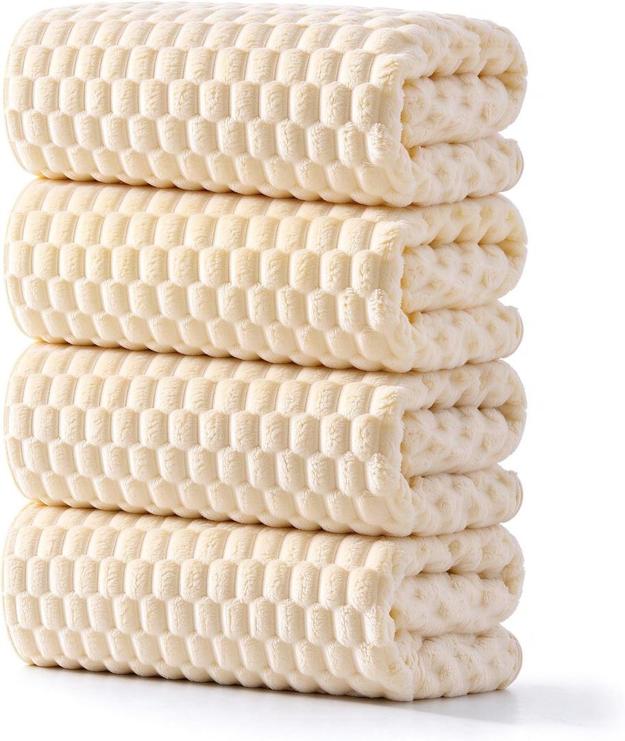 4 Pack Microfiber Bath Towels, Quick Dry, Super Soft, 27.5"x55"