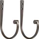 Curtain Holdbacks 2Pcs,Dark Bronze Barrel Zinc Alloy Curtain Tiebacks,Wall Mounted Curtain Holders for Drapes.