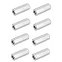 Hex Coupling Nuts, M10 x 1.0-Pitch UNF 30mm/1.18" Length, 8 Pack 304 Stainless Steel Rod Coupling Nut for Threaded Rods & Studs