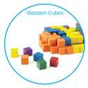 hand2mind Wood Blocks, Counting Cubes for Kids Math, 1 Inch Blocks for Preschool Crafts, Early Math Manipulatives for Preschool, Classroom Supplies for Teachers Elementary (Pack of 100)