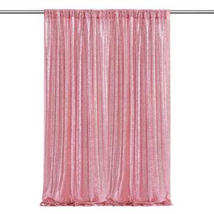 Sequin Backdrop Curtain 5FTx10FT Blush Pink Glitter Party Backdrop Curtains for Wedding Birthday Background Drapes Christmas Decorations