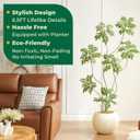 FloraFairy 6.5FT Artificial Sumac Tree with White Pot, Tall Faux Plants Indoor, Large Fake Tree with Nearly Natural Silk Plant (Real Touch), for Home, Office, Living Room, Patio, Lobby Decor