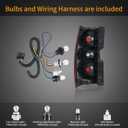 Tail Light Assembly Compatible with 2007-2014 Chevy Suburban/Tahoe Tail lights Rear Brake Lamp with Bulbs and Wiring Harness, Driver Side