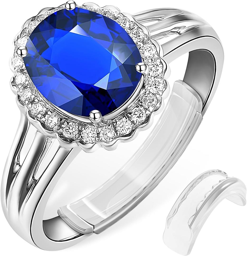 Ring Sizers for Loose Rings, 8 Pack 8 Sizes, Ring Size Adjuster, Invisible Ring Guards for Women and Men, Ring Resizer with Polishing Cloth Fits Bands Width to 1-8mm