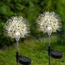 2 x Solar Garden Lights - 2 Pack Decorative Outdoor Lights, Auto ON/OFF for Garden Gifts, White